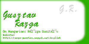 gusztav razga business card